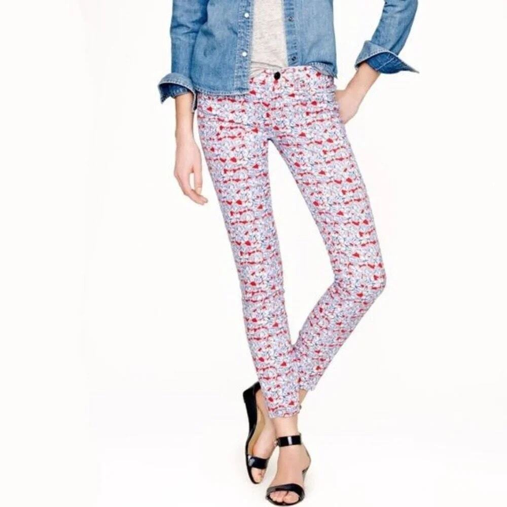 J.CREW Toothpick Women's Liberty Matilda Tulip Floral Jeans Size 27